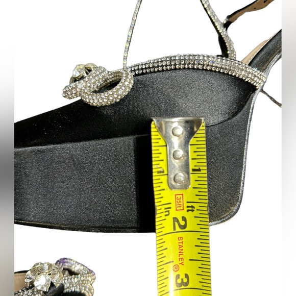 JENN ARDOR Women's Ankle Strap Pumps Crystal embelished platform high heels - Picture 7 of 9